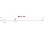 vidaXL Kit de quincaillerie de porte coulissante 183 cm Acier Blanc