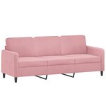 vidaXL Ensemble de canapés 2 Pièces rose velours
