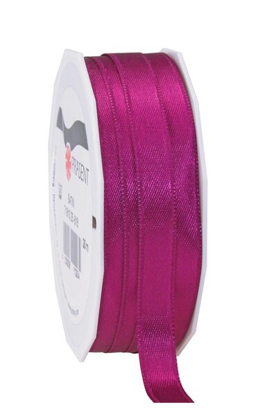 Satin double face 25-m-rouleau 10 mm pourpre