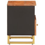 vidaXL Tables de chevet 2 Pièces marron et noir bois de manguier solide