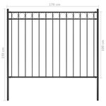 vidaXL Clôture de jardin Acier 1 7x1 m Noir