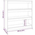 vidaXL Bibliothèque/Séparateur de pièce Blanc 100x30x103 cm