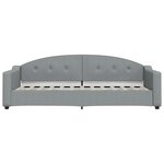 vidaXL Lit de jour avec matelas gris clair 80x200 cm tissu