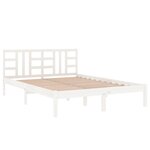 vidaXL Cadre de lit sans matelas blanc 120x200 cm bois massif