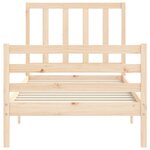 vidaXL Cadre de lit sans matelas bois de pin massif
