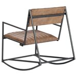 vidaXL Chaise à bascule Marron clair Cuir véritable