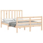 vidaXL Cadre de lit sans matelas 140x190 cm bois de pin massif