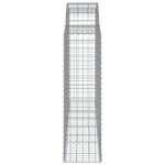 vidaXL Paniers à gabions arqués 9 Pièces 200x50x140/160 cm Fer galvanisé