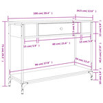 vidaXL Table console chêne sonoma 100x34 5x75 cm bois d'ingénierie