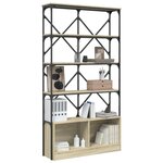 vidaXL Bibliothèque chêne sonoma 100x26x180cm bois ingénierie et métal