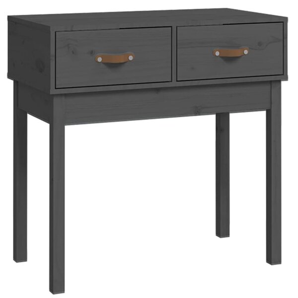 vidaXL Table console Gris 76 5x40x75 cm Bois massif de pin