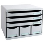 Exacompta Set de tiroirs bureau Store-Box Maxi 6 tiroirs Gris clair
