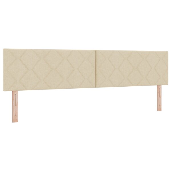 Tête de lit LED vidaXL Design Blocs en Diamant Crème 200 cm Tissu