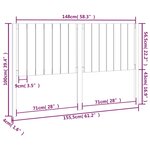 vidaXL Tête de lit Gris 155 5x4x100 cm Bois massif de pin