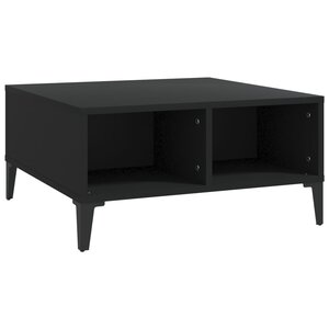 vidaXL Table basse Noir 60x60x30 cm Aggloméré
