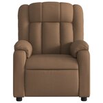 vidaXL Fauteuil inclinable électrique Marron Tissu