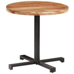 vidaXL Table de bistro Ronde Ø80x75 cm Bois d'acacia massif