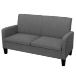 vidaXL Ensemble de canapés 2 Pièces Tissu Gris foncé