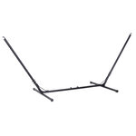 Support pied de hamac réglable structure robuste métal époxy noir dim. 3 08-3 80L x 1 08l x 1 20H m