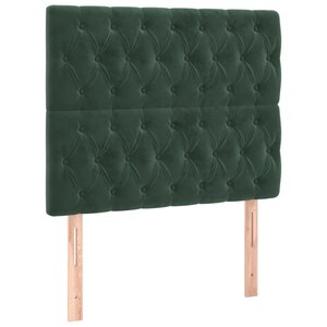 vidaXL Têtes de lit 2 Pièces Vert foncé 100x7x78/88 cm Velours