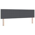 vidaXL Lit à ressorts avec matelas gris foncé Super King Tissu en velours côtelé