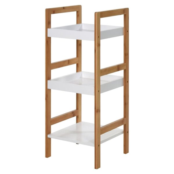 Bathroom Solutions Support de rangement et 3 étagères MDF et bambou