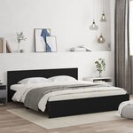 vidaXL Cadre de lit sans matelas noir 200x200 cm