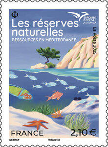 Timbre - Les réserves naturelles - Ressources en Méditerranée - Lettre Internationale