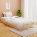 vidaXL Cadre de lit sans matelas bois massif