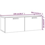 vidaXL Armoire murale Chêne marron 100x36 5x35 cm Bois d'ingénierie