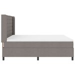 Lit Box Spring vidaXL avec Matelas & LED Taupe 180x200 cm Tissu