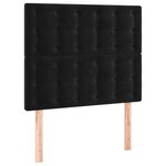 vidaXL Tête de lit à LED Noir 90x5x118/128 cm Velours