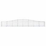 vidaXL Paniers à gabions arqués 4 Pièces 400x50x40/60 cm Fer galvanisé