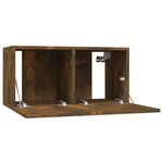 vidaXL Meubles TV suspendus 2 Pièces Chêne fumé 60x30x30 cm