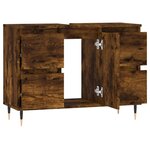 vidaXL Armoire salle de bain chêne fumé 80x33x60cm bois d'ingénierie