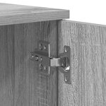vidaXL Cadre de lit de rangement gris sonoma 75x190 cm