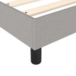 vidaXL Cadre de lit sans matelas gris clair 200x200 cm tissu