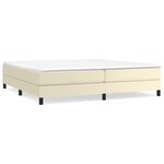 vidaXL Cadre de lit sans matelas crème 200x200 cm similicuir