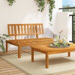 vidaXL Canapé central palette de jardin bois massif d'acacia