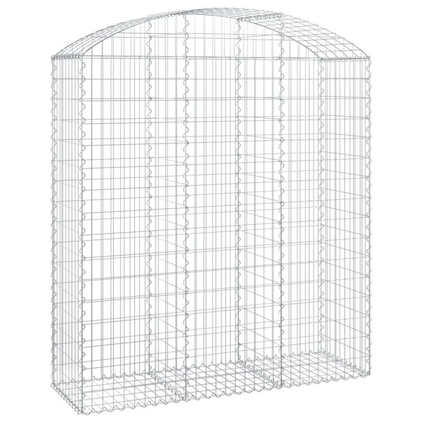 vidaXL Panier de gabions arqué 150x50x160/180 cm Fer galvanisé