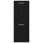 vidaXL Ensemble de meubles de salle de bain 4 pièces Chêne Noir Bois Technique