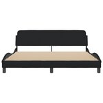 vidaXL Cadre de lit sans matelas noir 180x200 cm tissu