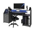 GAMING Bureau de gamer - Gris ombre - L 180 cm