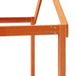 vidaXL Lit superposé avec toit cire marron 75x190cm bois massif de pin