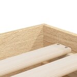 vidaXL Cadre de lit avec tiroirs sans matelas chêne sonoma 90x190 cm