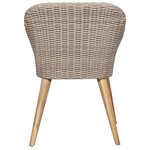 vidaXL Chaises d'extérieur avec coussins 2 Pièces Résine tressée Marron