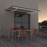 vidaXL Auvent automatique avec capteur de vent et LED 450x300 cm Crème