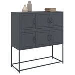 vidaXL Buffet anthracite 100 5x39x107 cm acier