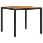 vidaXL Ensemble à manger de jardin et coussins 5 Pièces noir rotin acacia