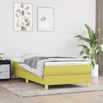 vidaXL Cadre de lit sans matelas vert 100x200 cm tissu